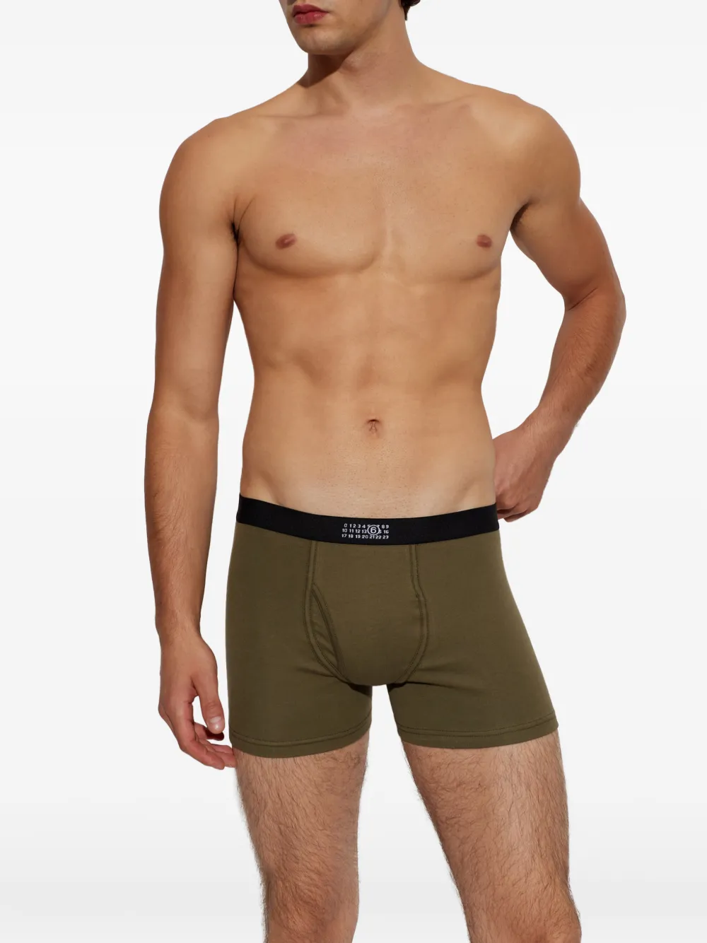MM6 Maison Margiela Boxershorts met logo-print Groen