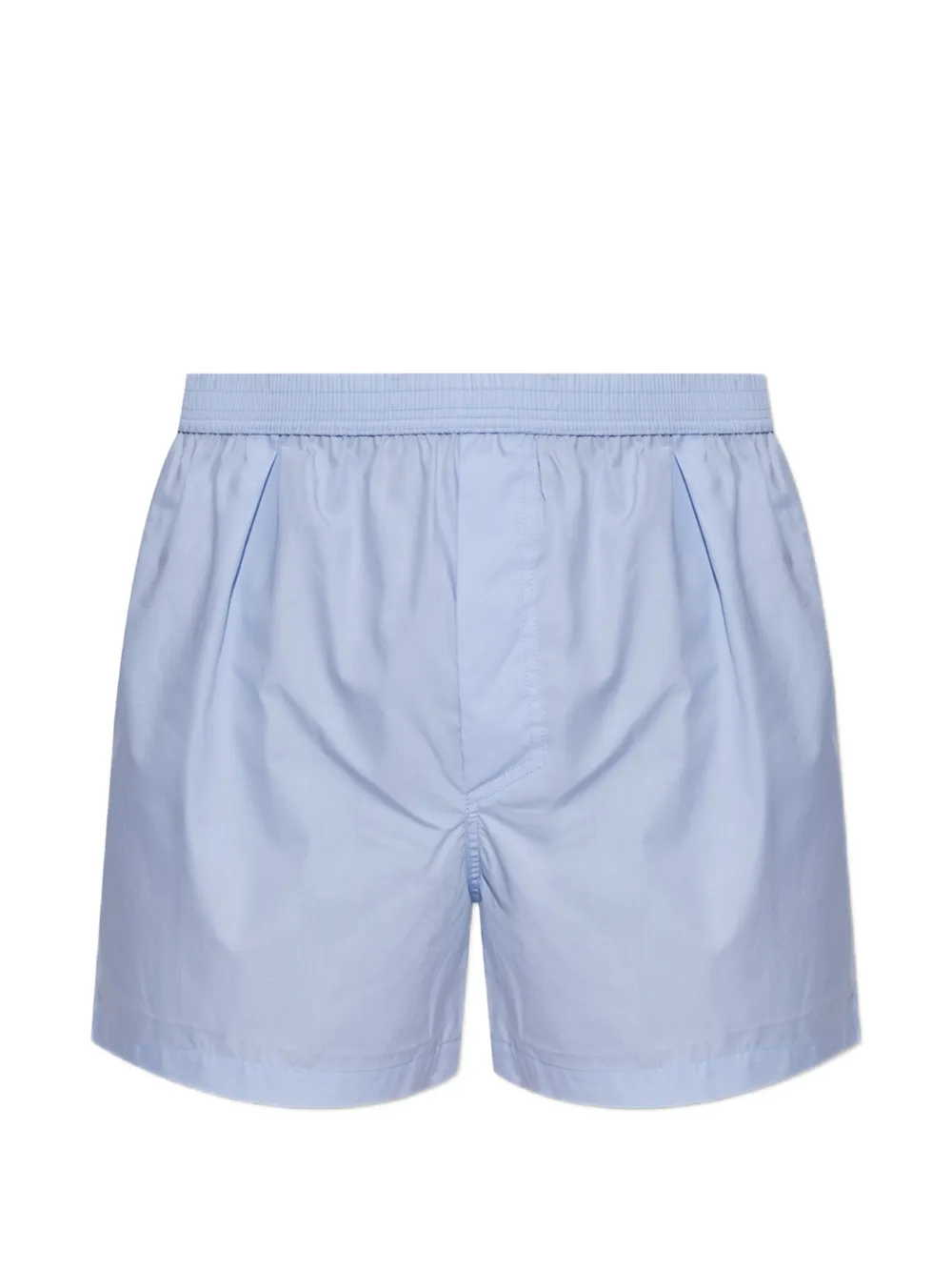 TOM FORD Geplooide katoenen boxershorts Blauw