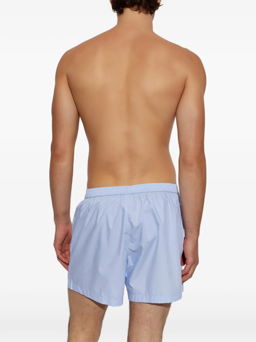 TOM FORD Geplooide katoenen boxershorts Blauw