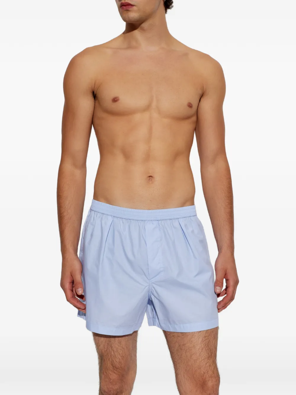 TOM FORD pleated cotton boxers - Blu