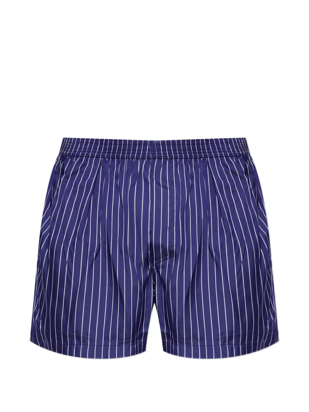 TOM FORD pinstripe-print silk boxer shorts Blauw
