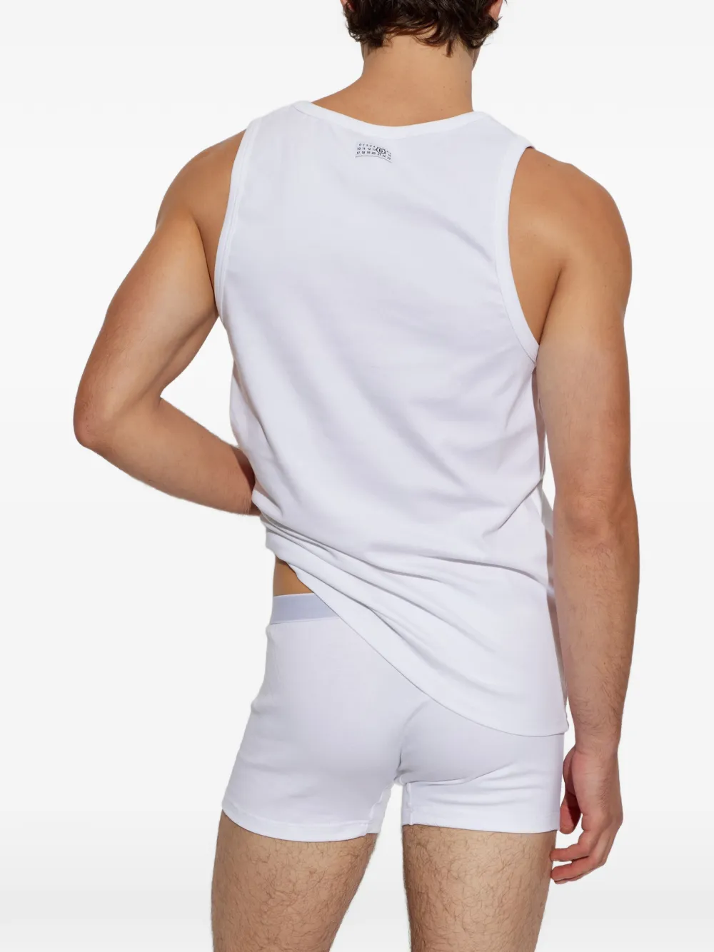 MM6 Maison Margiela Tanktop met diepe ronde hals Wit