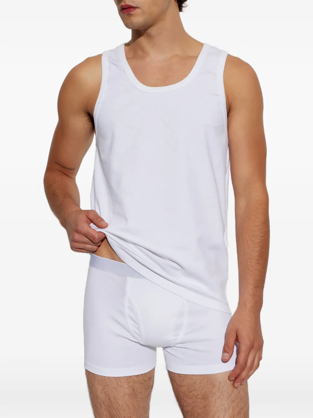 MM6 Maison Margiela Tanktop met diepe ronde hals Wit