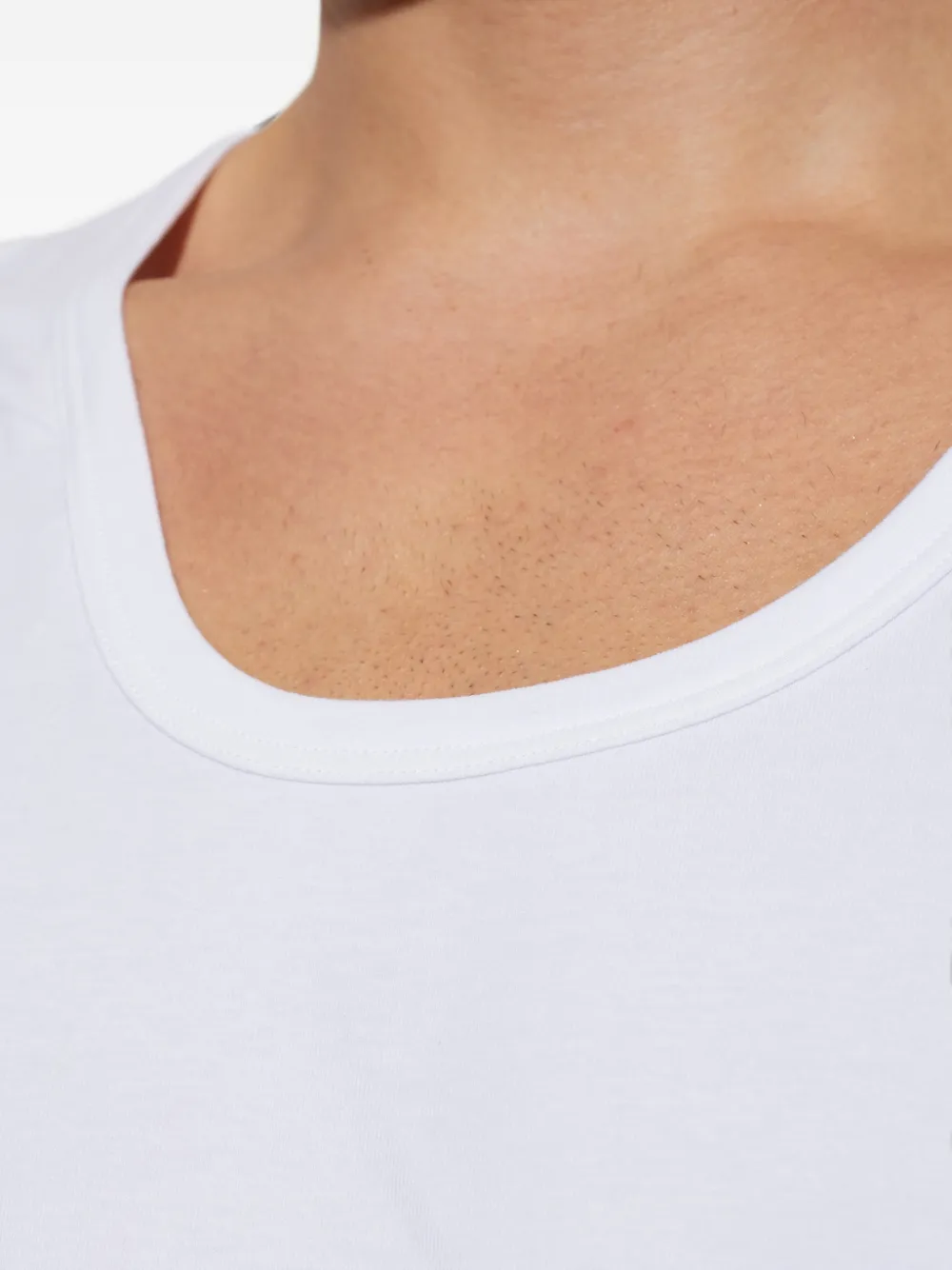 MM6 Maison Margiela Tanktop met diepe ronde hals Wit