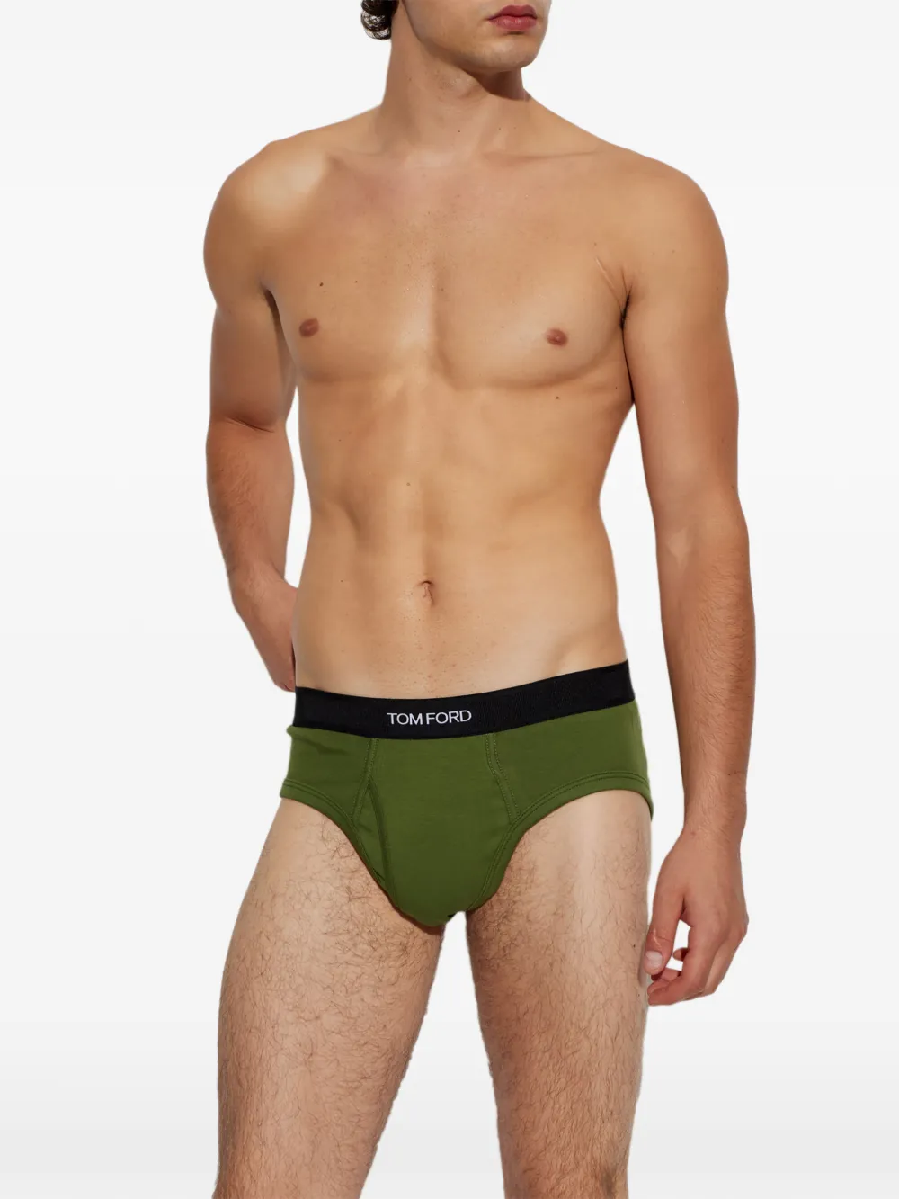 TOM FORD Slip met logoband Groen