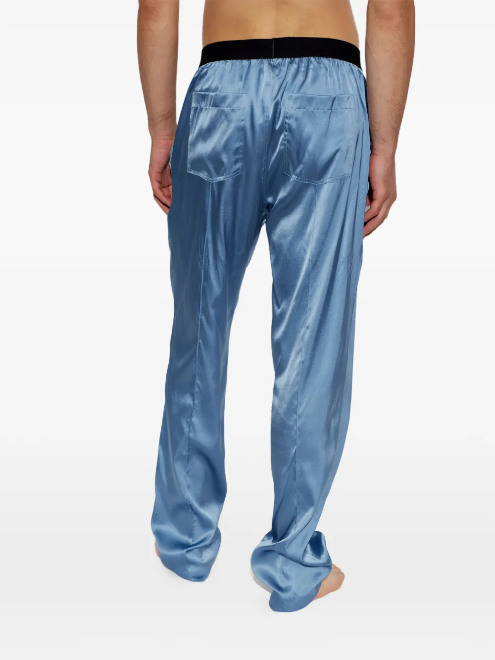 TOM FORD Pyjamabroek met logo-tailleband Blauw
