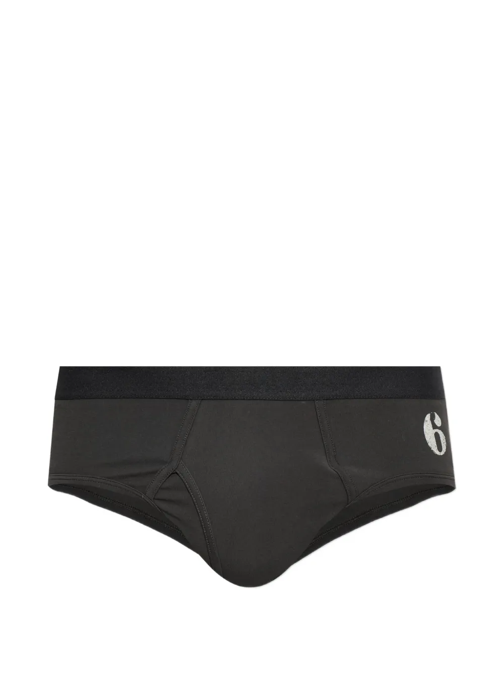 Mm6 Maison Margiela Logo-print Briefs In Grey