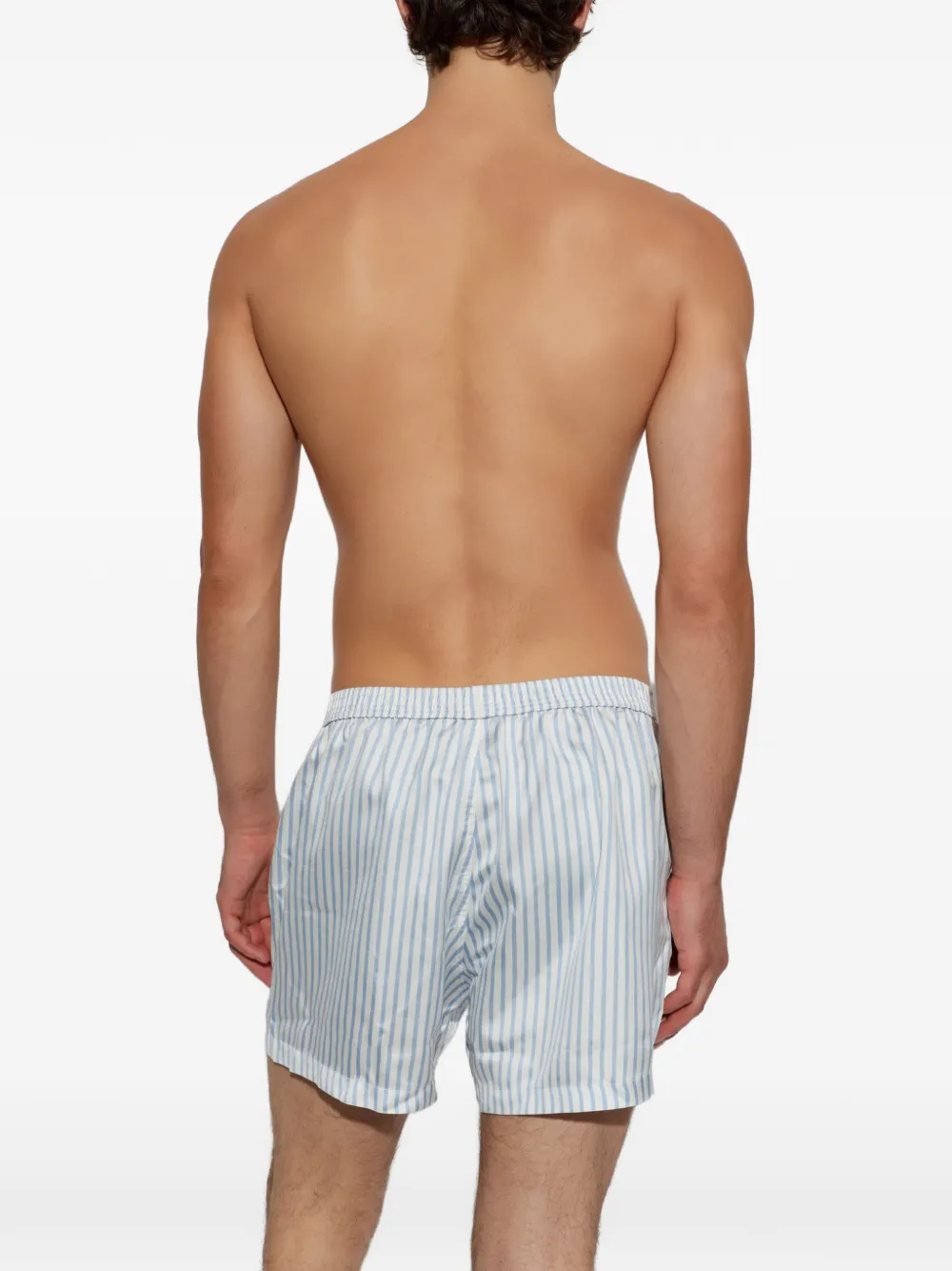 TOM FORD Gestreepte zijden boxershorts Wit