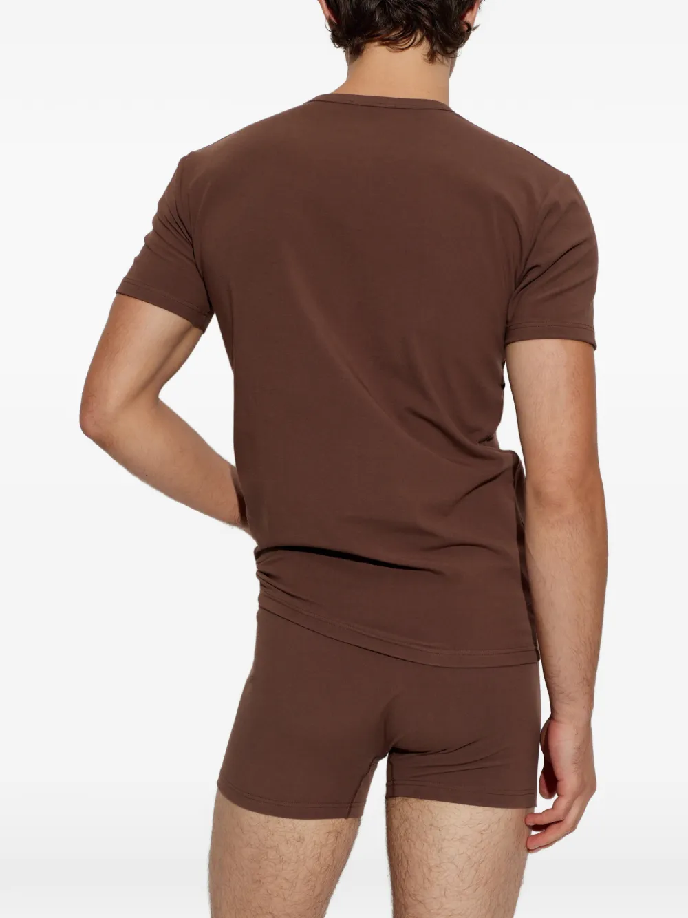 MM6 Maison Margiela T-shirt met logoprint Bruin