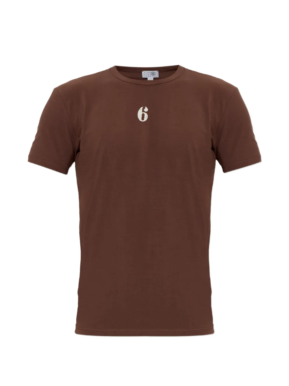 MM6 Maison Margiela logo-print T-shirt - Marrone