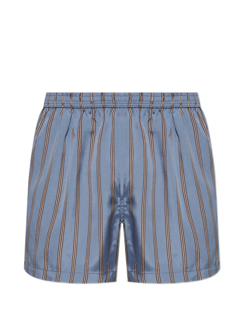 TOM FORD Gestreepte zijden boxershorts Blauw