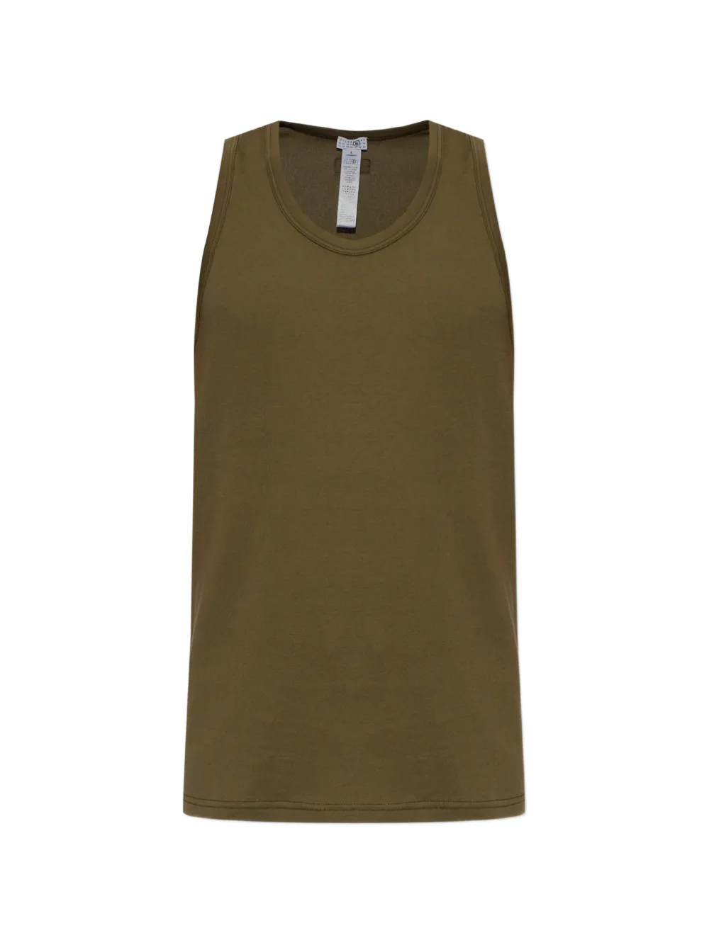 Mm6 Maison Margiela Logo-patch Tank Top In Green