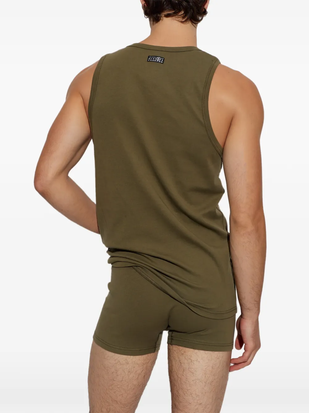 MM6 Maison Margiela Tanktop met logopatch Groen