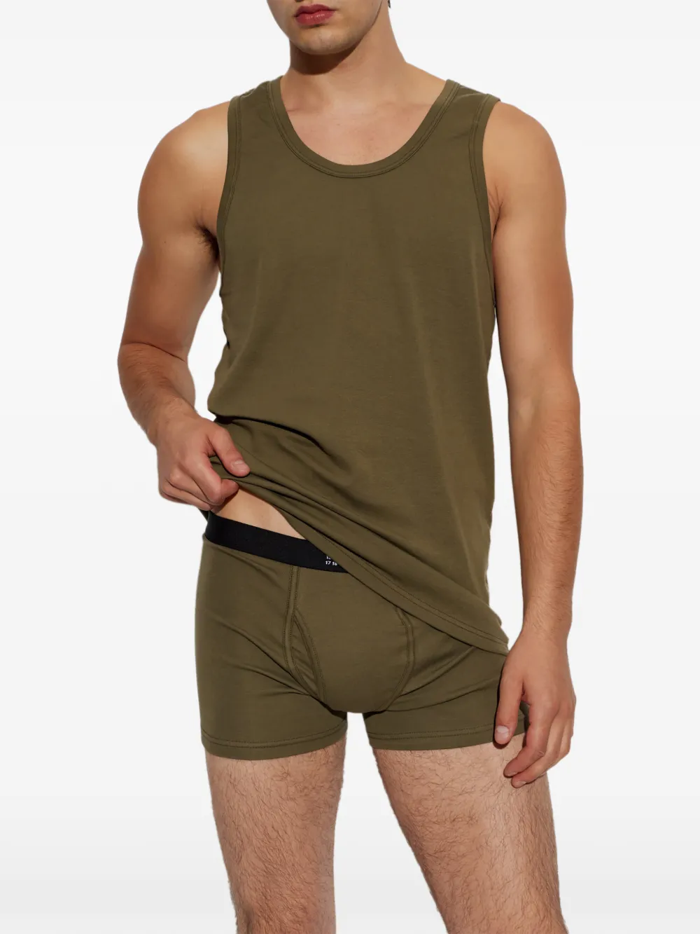 MM6 Maison Margiela Tanktop met logopatch Groen