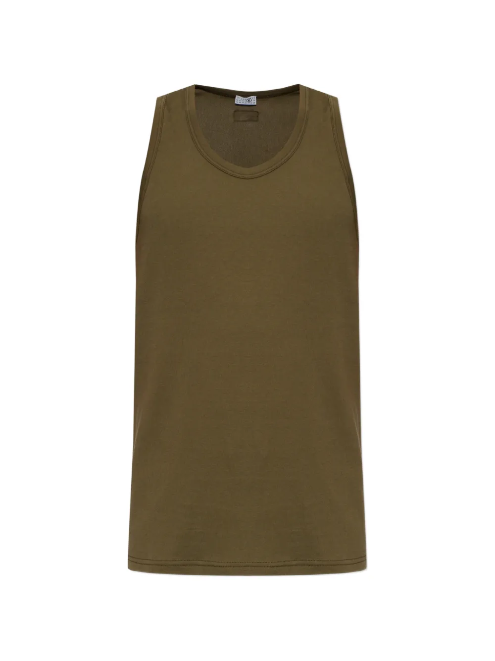 MM6 Maison Margiela logo-patch tank top - Verde