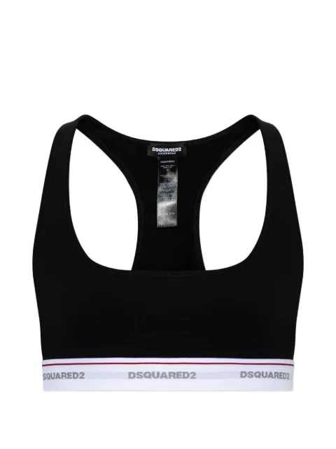 DSQUARED2 logo-band racerback bra