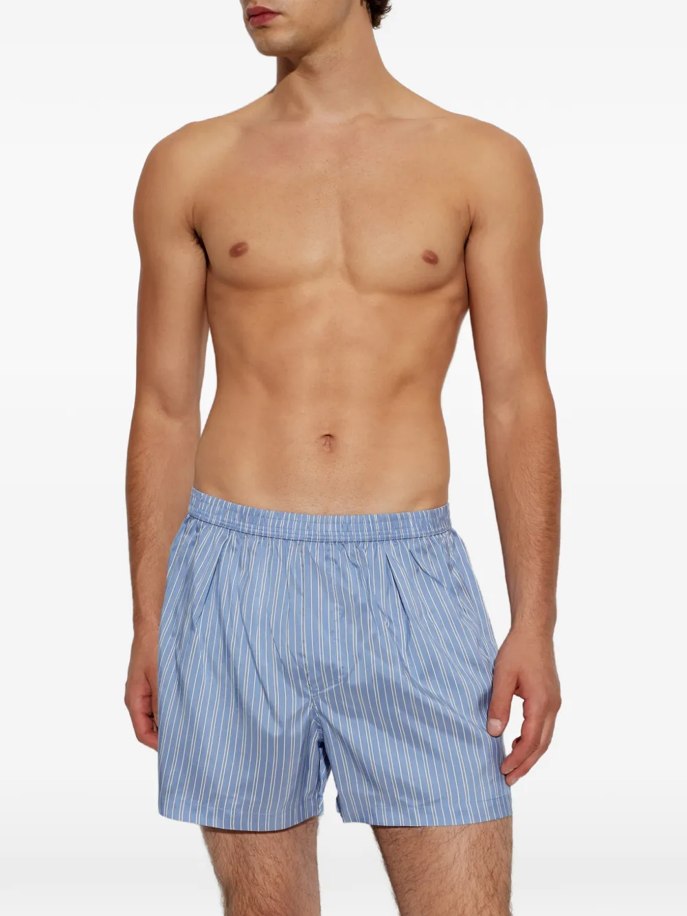TOM FORD striped silk boxer shorts - Blu