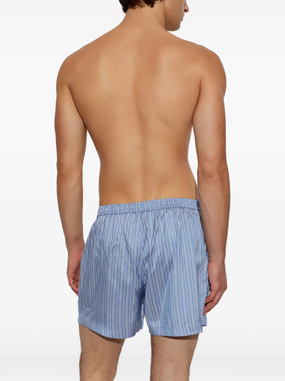 TOM FORD striped silk boxer shorts Blauw