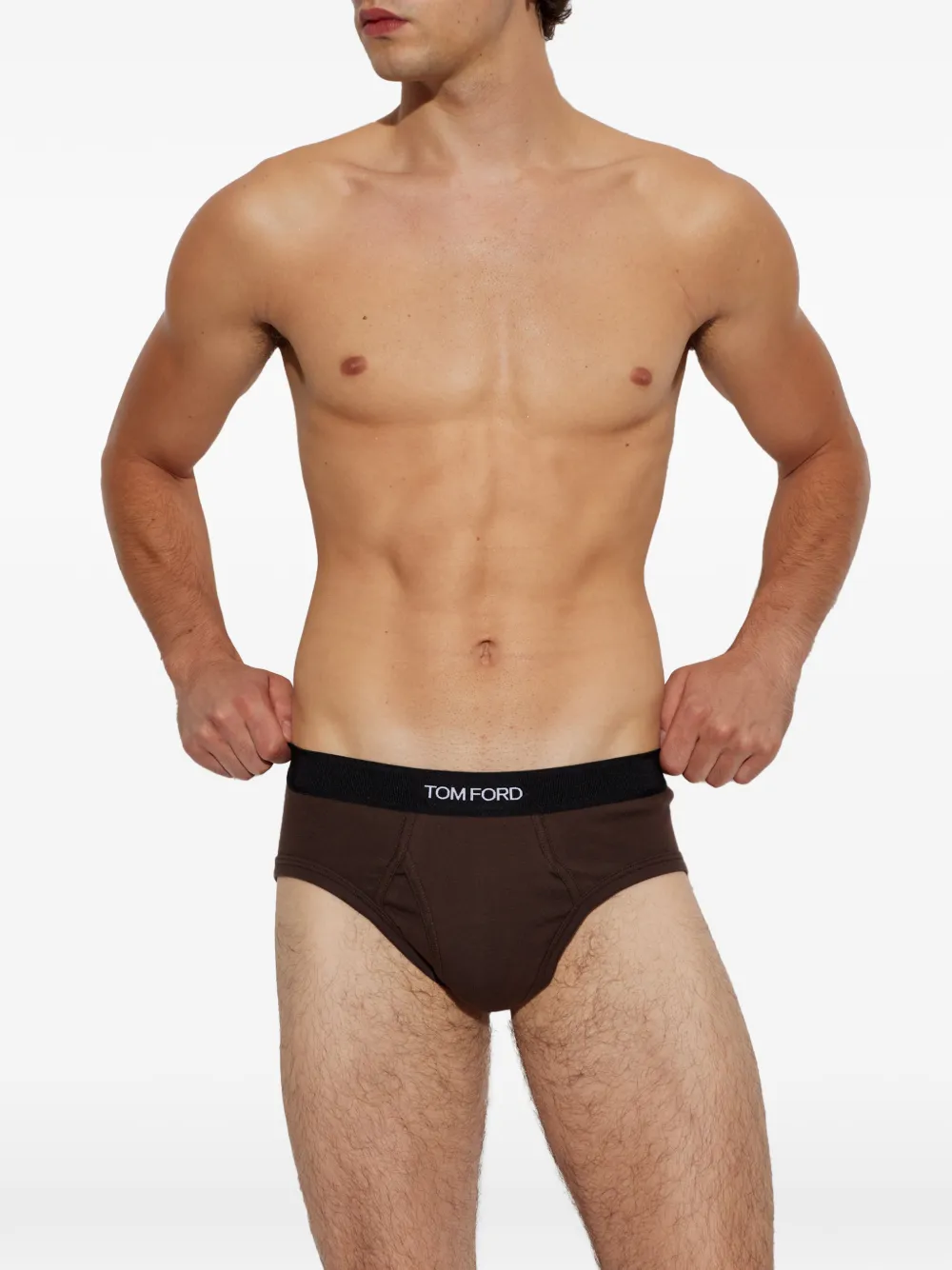 TOM FORD logo-waistband briefs (set of two) Bruin