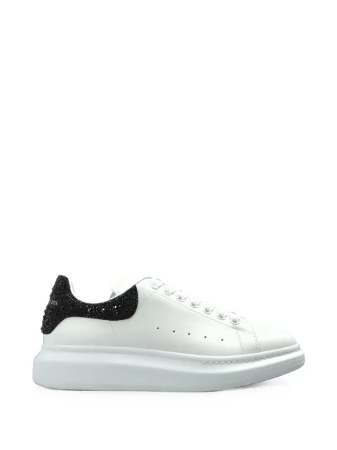 Alexander McQueen Oversized crystal-embellished leather sneakers