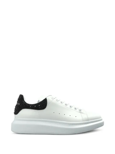 Alexander McQueen Oversized crystal-embellished leather sneakers