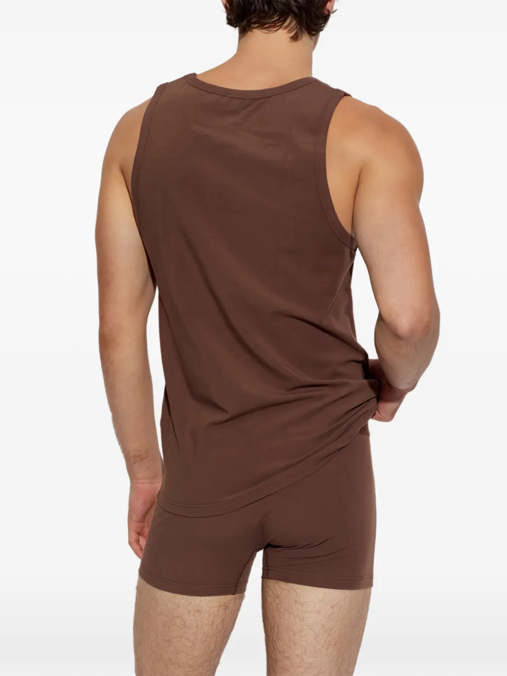 MM6 Maison Margiela Tanktop met logoprint Bruin