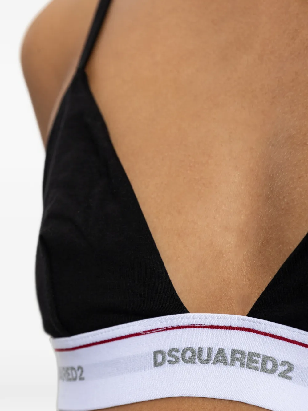 DSQUARED2 Triangel bh met logoband Zwart