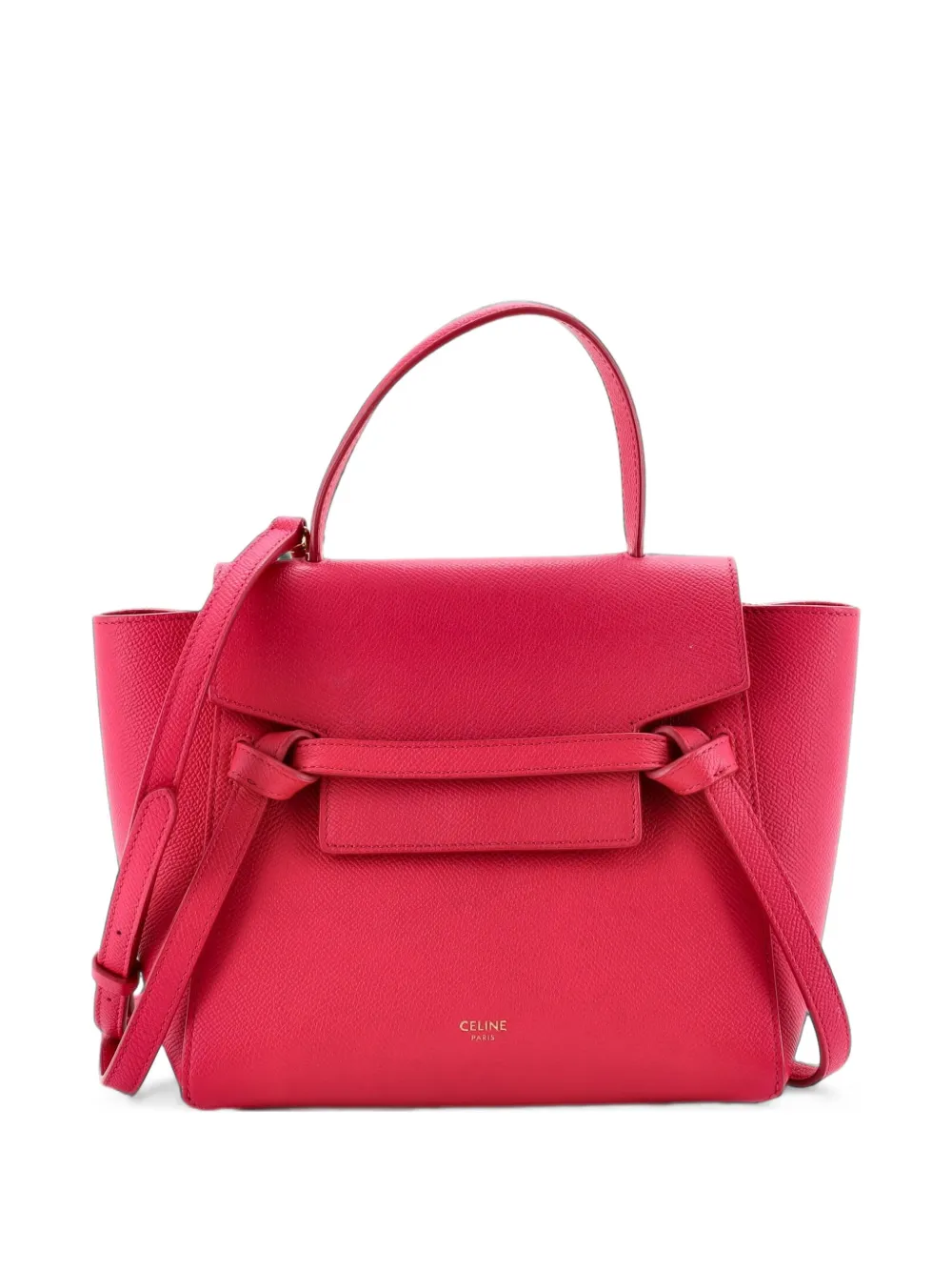Celine Pre-Owned Borsa a spalla Belt Bag nano in pelle con finitura in rilievo - Rosa