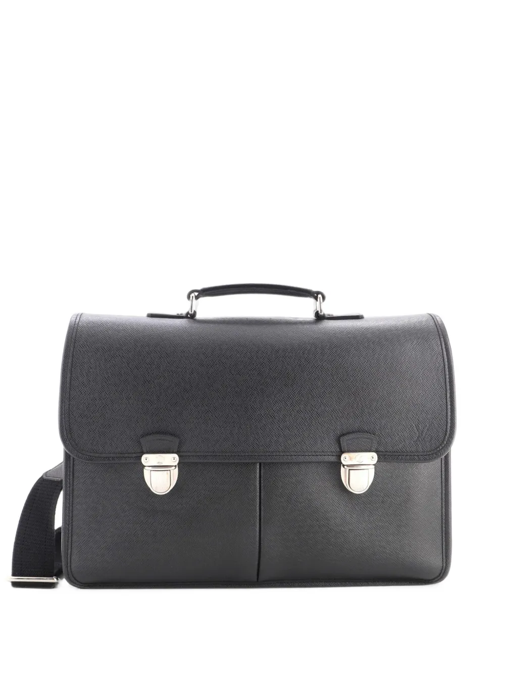 Louis Vuitton Pre-Owned Anton Briefcase Taiga Leather business bag - Nero