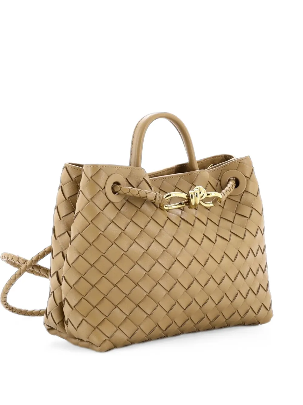 Bottega Veneta Pre-Owned Andiamo Top Handle Bag Intrecciato Nappa Small satchel - Marrone