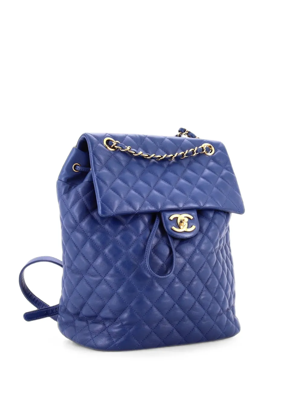 CHANEL Pre-Owned Zaino Urban Spirit grande in pelle di agnello trapuntata - Blu