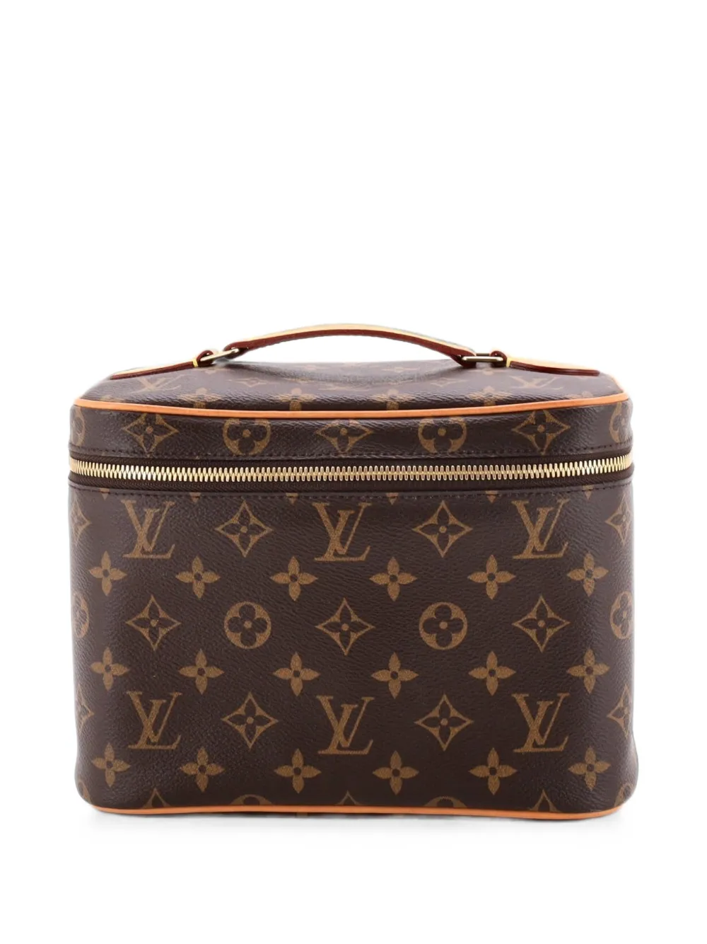 Louis Vuitton Pre-Owned Pouch Nice Vanity Case BB in tela con monogramma - Marrone