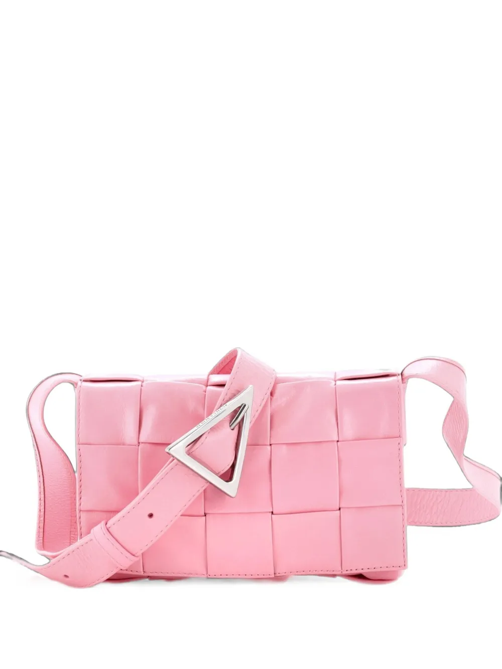 Bottega Veneta Pre-Owned Borsa a tracolla Cassette piccola in pelle con motivo Maxi Intrecciato - Rosa