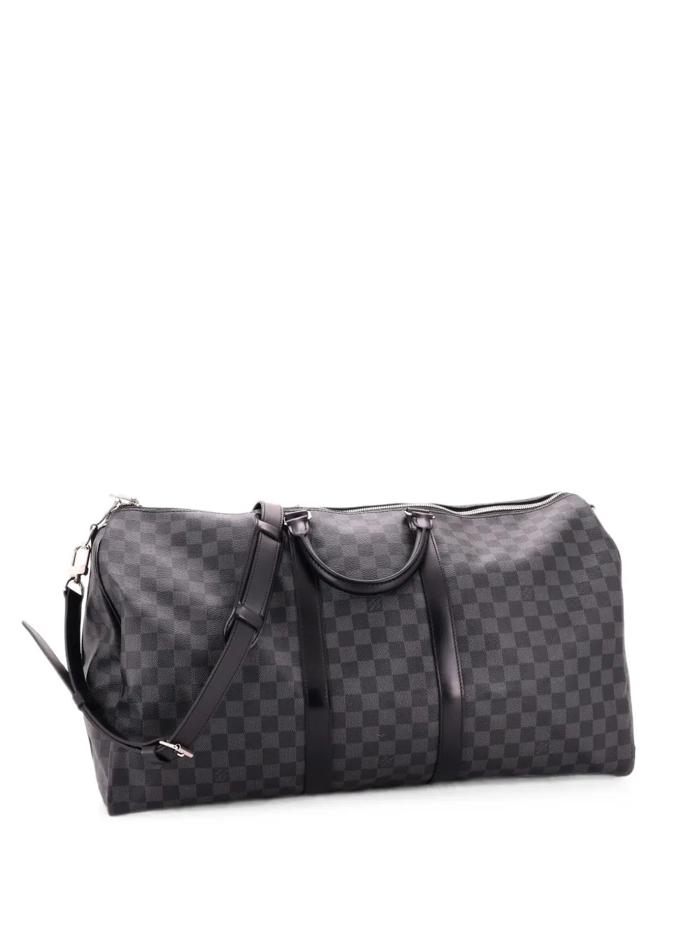 Louis Vuitton Pre-Owned Borsa da viaggio Keepall Bandouliere 55 in tela Damier Graphite - Nero