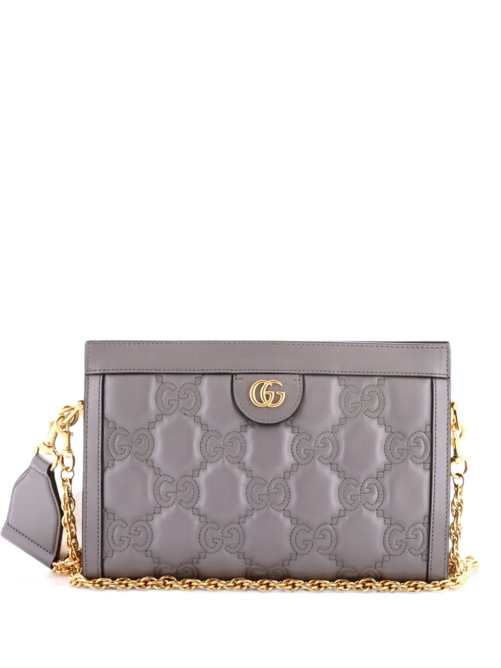 Gucci Pre-Owned Borsa a spalla GG piccola in pelle matelassé - Grigio