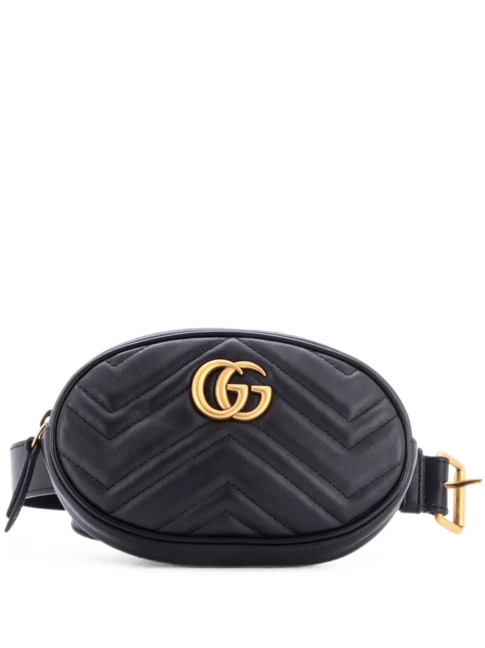 Gucci Pre-Owned Marsupio GG Marmont in pelle matelassé - Nero