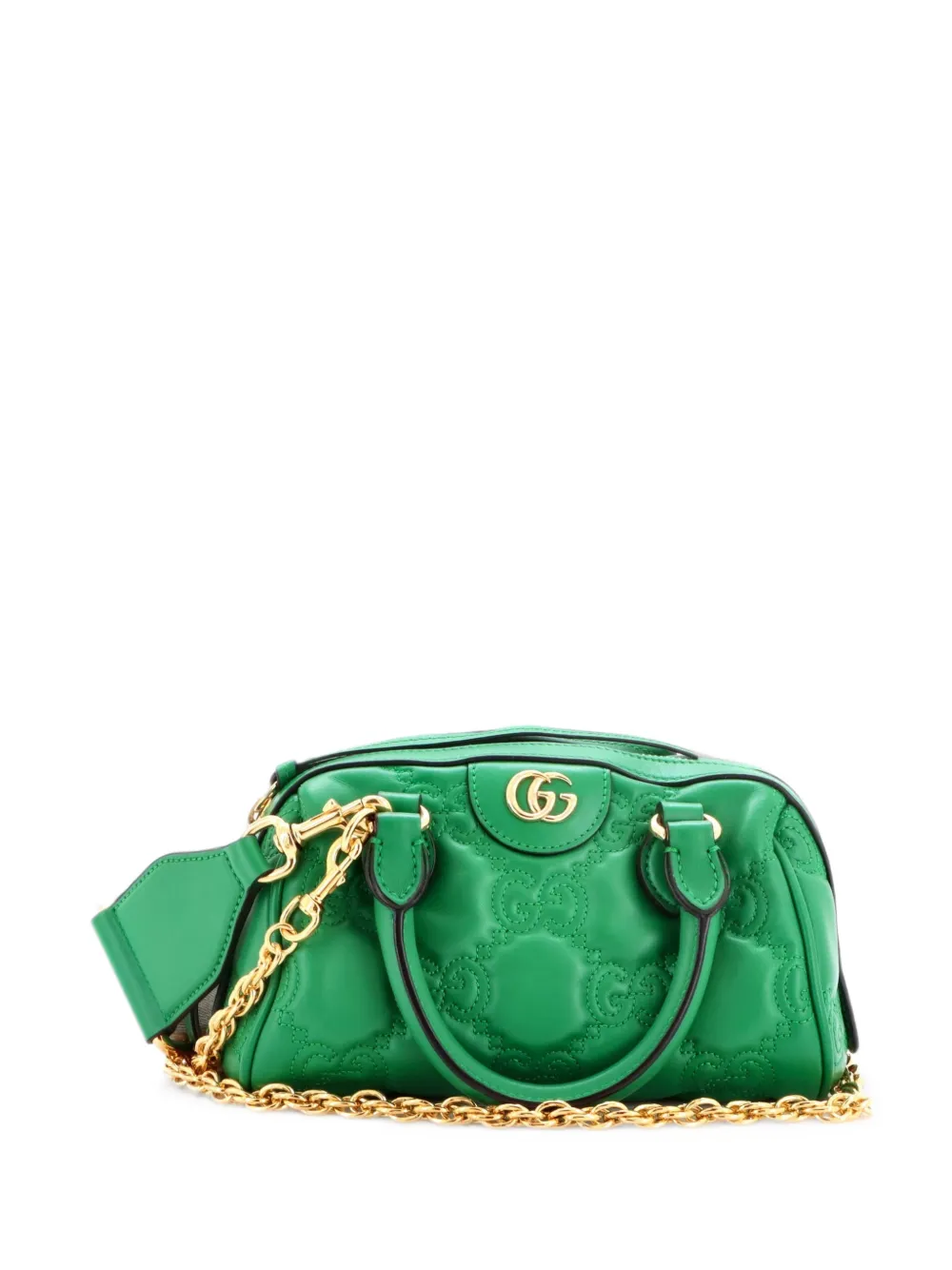 Gucci Pre-Owned Borsa a tracolla Ophidia GG convertibile mini in pelle matelassé con manico - Verde