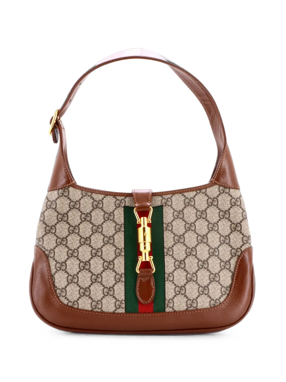 Gucci Pre-Owned Borsa passepartout Jackie 1961 piccola in tela cerata GG - Marrone