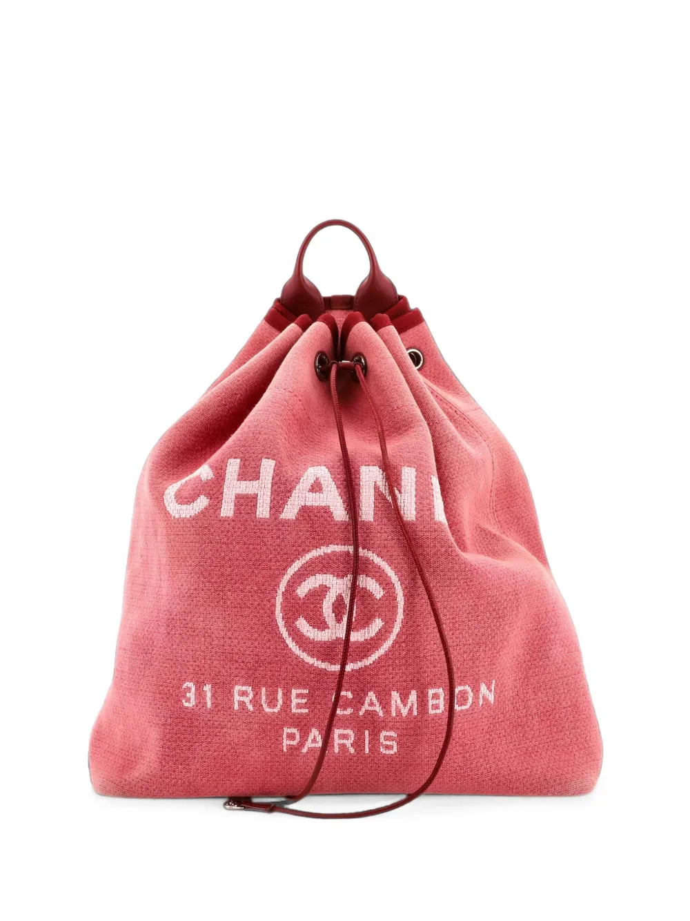 CHANEL Pre-Owned Großer Deauville Canvas-Rucksack - Rosa