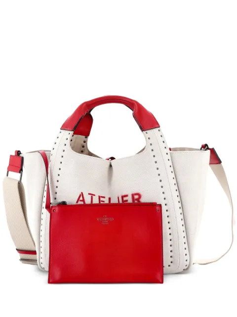 Valentino Garavani Pre-Owned Atelier 01 Studded Canvas Medium tote bag
