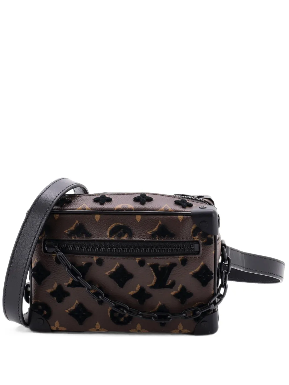 Louis Vuitton Pre-Owned Borsa a tracolla Soft Trunk mini in tela Tuffetage con monogramma - Marrone