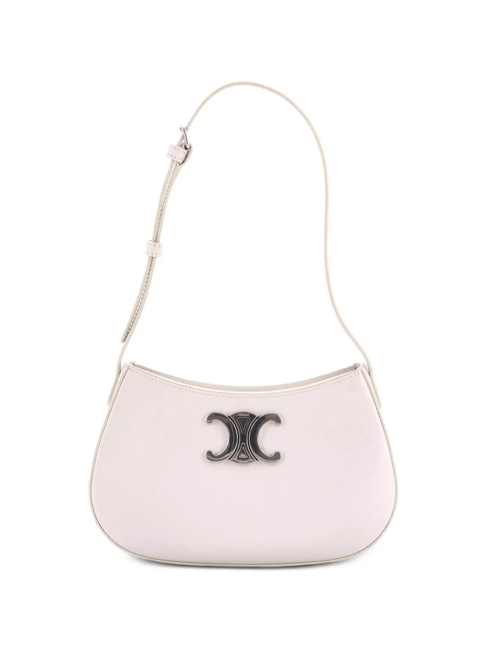 Celine Pre-Owned Mittelgroße Triomphe Tilly Schultertasche aus glattem Kalbsleder - Weiß