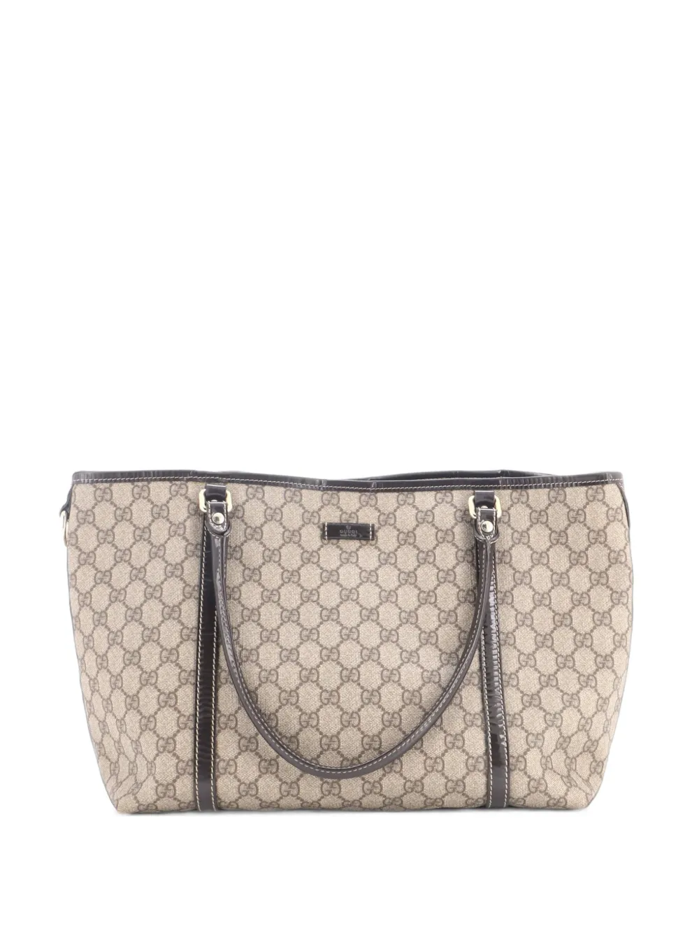 Gucci Pre-Owned Borsa tote Joy media in tela cerata GG e pelle - Marrone