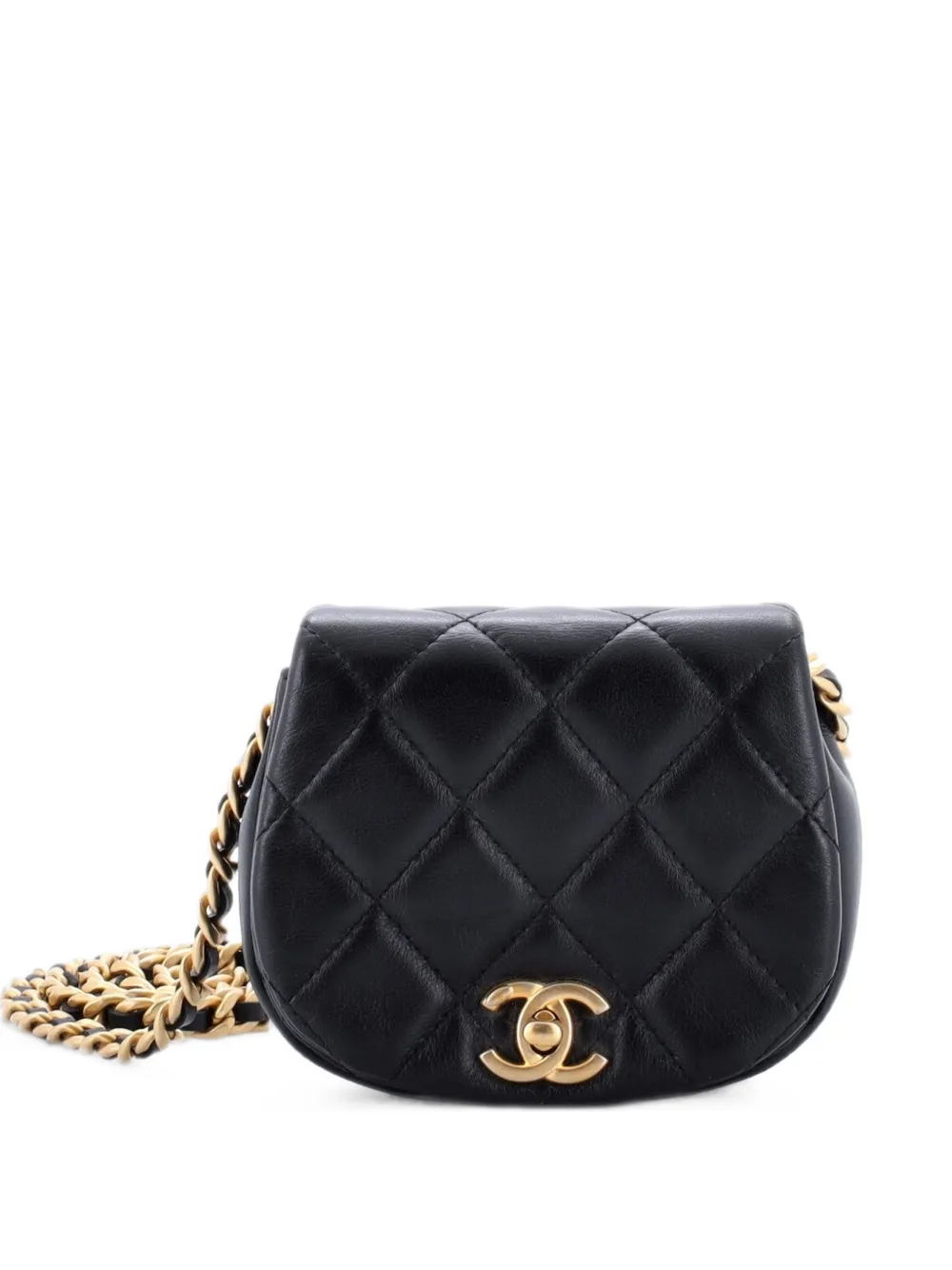 CHANEL Pre-Owned Coco Mail Clutch with Chain Quilted Calfskin Mini crossbody bag - Nero