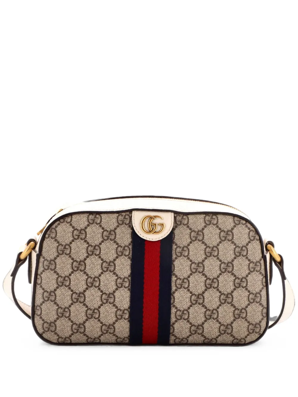 Gucci Pre-Owned Borsa a tracolla Ophidia GG piccola in tela cerata e pelle - Toni neutri