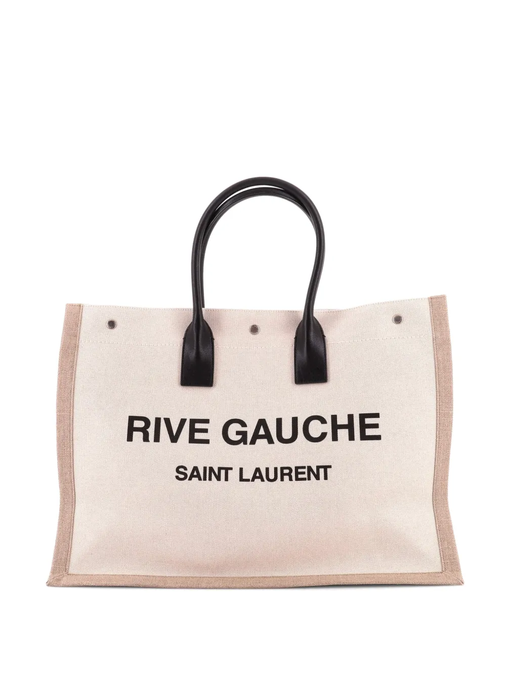 Saint Laurent Pre-Owned grand sac cabas Rive Gauche Shopper en toile - Tons neutres