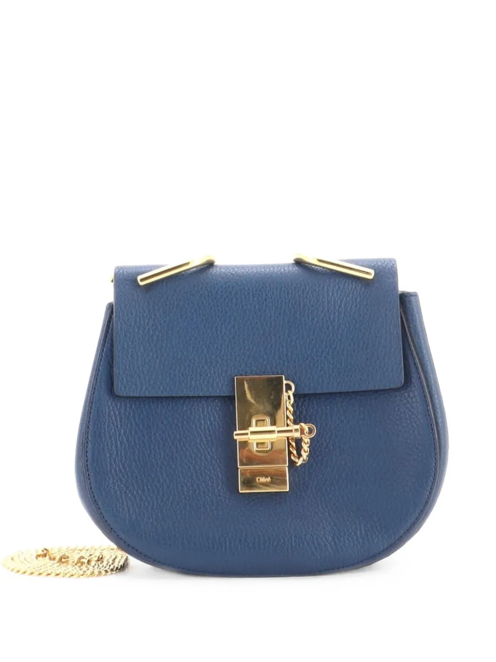 Chloé Pre-Owned Borsa a tracolla Drew mini in pelle - Blu
