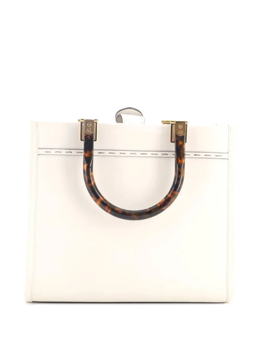 Fendi Pre-Owned Sunshine Shopper Leather Small tote bag - Bianco