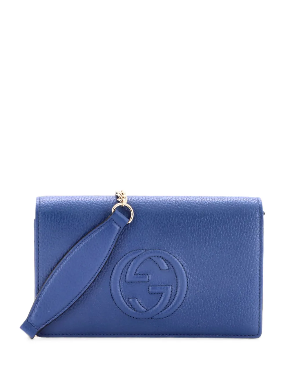 Gucci Pre-Owned Borsa a tracolla Soho in pelle con catena - Blu