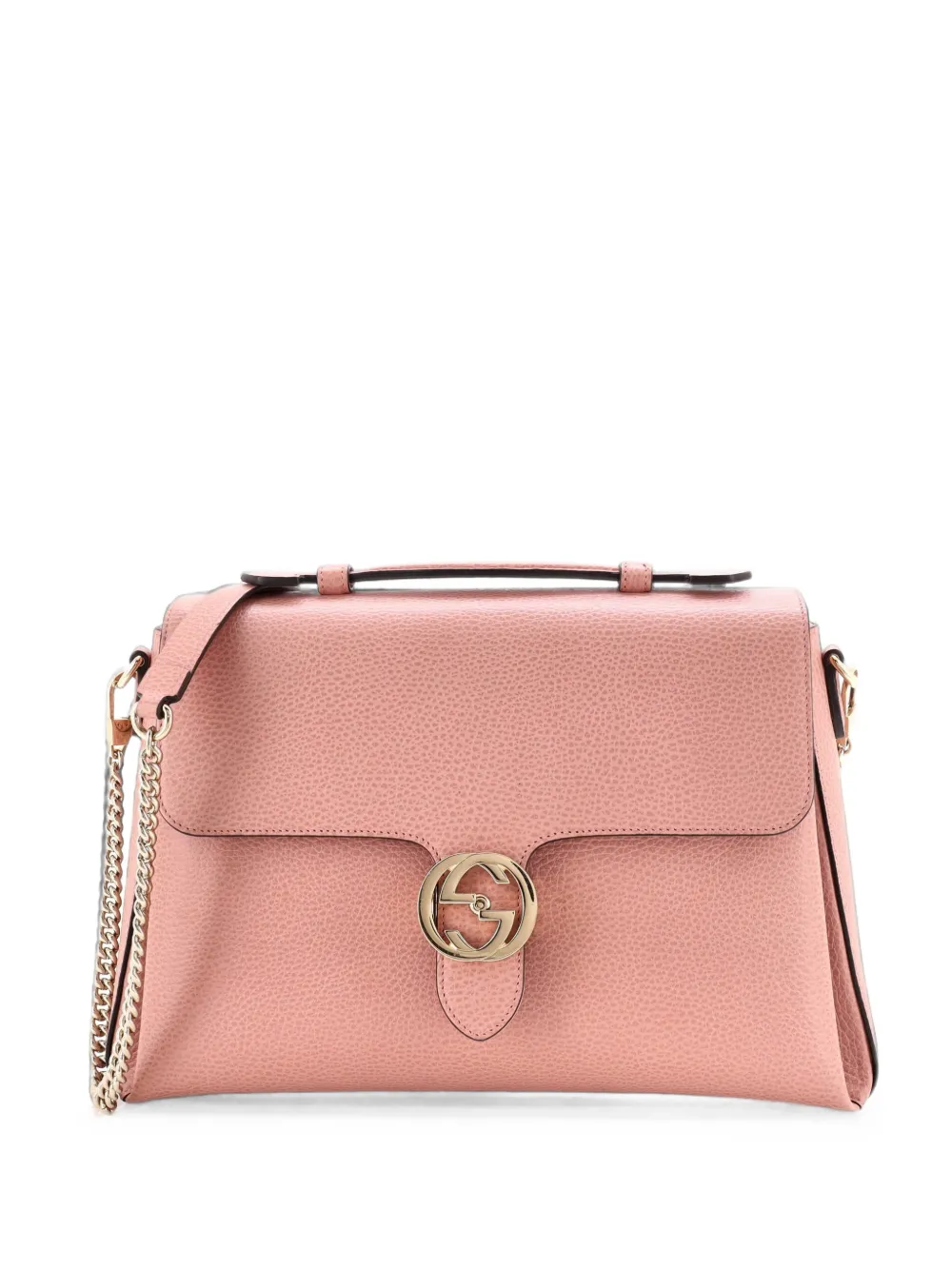 Gucci Pre-Owned Interlocking Top Handle Bag Leather Medium shoulder bag - Rosa